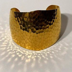 Hammered Gold Cuff Bracelet
